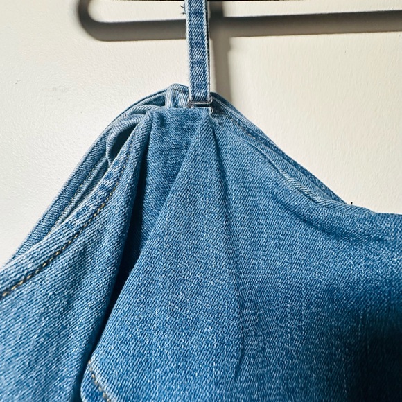 VENUS Blue Denim Ruffle Overalls - Picture 6 of 10